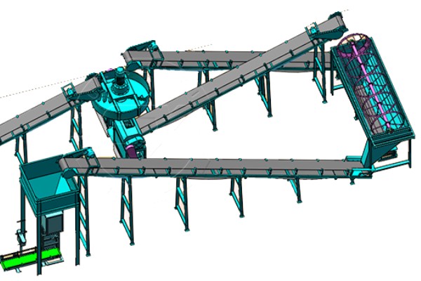 Double Roller Extrusion Fertilizer Granulation Line