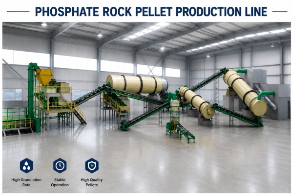 phosphate rock pellets system