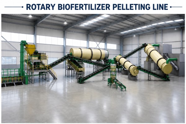 rotary biofertilizer pelleting lline